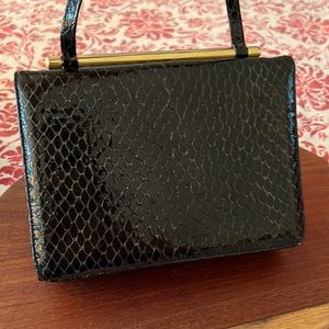 Stuart Weitzman bag black 8”x7” vintage